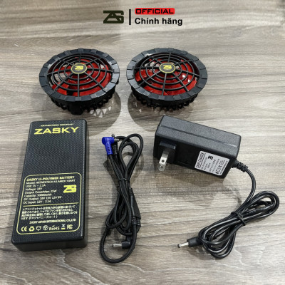 [BÁN CHẠY] Áo Điều Hòa Nhật Bản ZASKY  Cao Cấp, Pin Nhật 40.000mAh, Quạt 12V Không Chổi Than Thời Gian Sử Dụng 17-20 Tiếng, BH 1 Năm