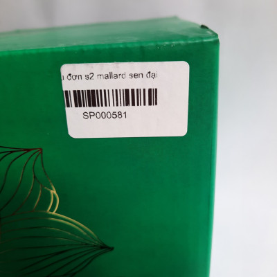 Bộ ấm chén Bát Tràng cao cấp phú quý Mallard màu xanh Arctic họa tiết hoa sen vẽ vàng 24k