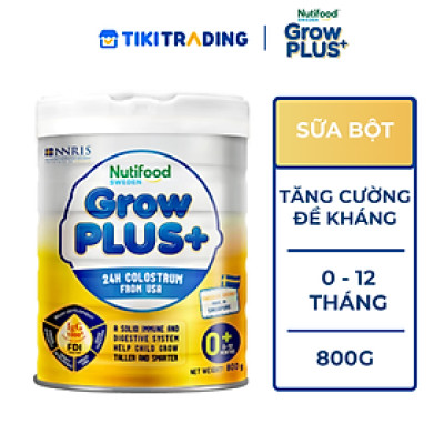 Sữa bột Nutifood GrowPLUS+ Sữa Non 0-12 tháng Lon 800g