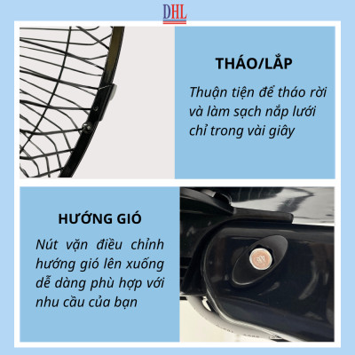 Quạt treo tường điện tử Mitomo FTT-60AE NEW 2024, có điều khiễn từ xa, hẹn giờ hàng chính hãng - Bảo hành 2 năm