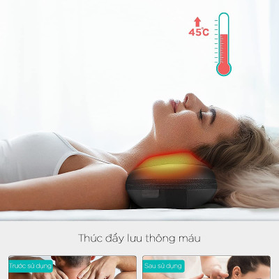 Gối massage không dây Kachi dòng cao cấp MK343 pin 2000mAh