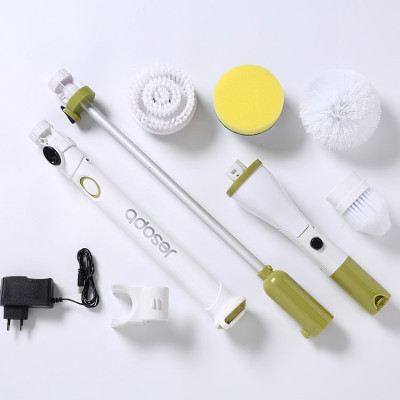 Bộ Cọ Nhà Vệ Sinh, Nhà Tắm Tự Động Không Dây Thông Minh 360 Độ Với 4 Đầu Cọ Thay Thế Tiện Lợi, Đơn Giản Và Dễ Dàng Sử Dụng