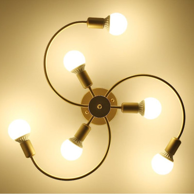 Đèn trần SIPET hình chữ S độc đáo trang trí nội thất hiện đại - kèm bóng LED chuyên dụng.