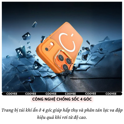 Ốp lưng nhám từ tính chống sốc DuraArmor Pro bảo vệ camera cho iPhone 17 Pro Max / 17 Pro hiệu COOYEE Imperial Magnetic -Viền TPU chống sốc đệm khí, Lưng PC nhám chống vân tay, Magnetic N52 thế hệ mới - Hàng nhập khẩu