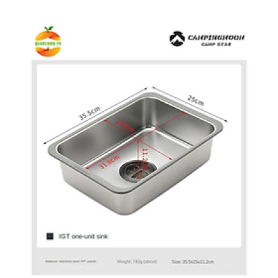 Chậu rửa inox dùng cho bàn IGT Campingmoon CK-26