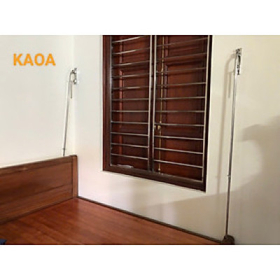 Thanh móc màn gấp gọn dạng rút SU304. 1 bộ ( 2 cái ) BH 24 THÁNG