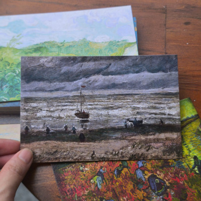 BỘ 100 POSTCARD VAN GOGH – Giấy mỹ thuật 300g cao cấp - Nho Xanh 