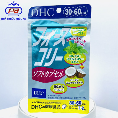 Viên uống dầu dừa giúp phân giải mỡ thừa DHC Forskohlii Soft Capsule Nhật Bản 30 ngày