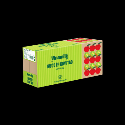 Thùng 12 hộp nước trái cây cao cấp Fruit Love VINAMILK Kiwi Táo (1L / Hộp)