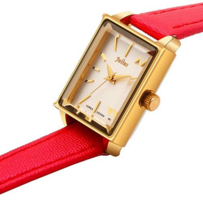 Đồng Hồ Nữ Julius Hàn Quốc JA-787 Mặt Chữ Nhật Dây Da