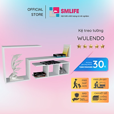 Kệ gỗ trang trí phòng khách gia đình SMLIFE Wulendo