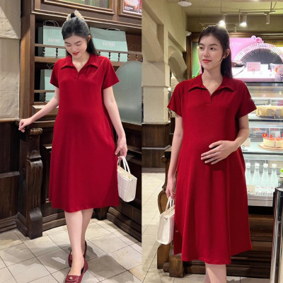 Đầm bầu Polo thun tăm dáng dài trẻ trung, năng động đi làm, đi chơi Nữ Women