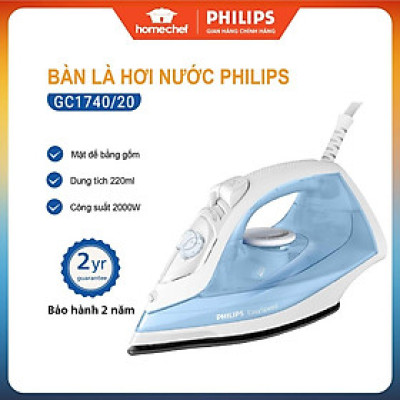 Bàn là hơi nước cầm tay Philips GC1740, công suất 2000W | Hàng Chính Hãng