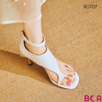 [CÁ TÍNH + TỰ TIN] Sandal Cao Gót Hở Mũi 8 Phân RO707 ROSATA Thiết Kế Độc Đáo và Sang Chảnh Cực Tôn Chân