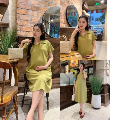 Đầm bầu Polo thun tăm dáng dài trẻ trung, năng động đi làm, đi chơi Nữ Women