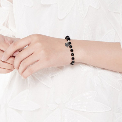 Vòng Tay Đá Obsidian Mix Charm Ngọc Quý Gemstones VT36