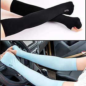 Ống Tay Chống Nắng Xỏ Ngón, Găng Tay Chống Nắng Hàn Quốc Chống Tia UV Dành Cho Nam Và Nữ Let