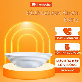 Set 3 bát tô canh/ăn bún phở Luminarc Harena N5416 20cm, chất liệu thủy tinh, dùng lò vi sóng