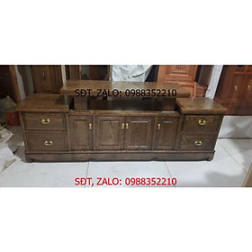 Kệ gỗ sồi sơn có 2 màu