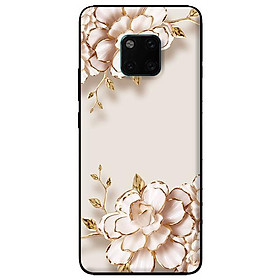 Ốp lưng in cho Huawei Mate 20 Pro mẫu Tranh Hoa Nền Trắng - Hàng chính hãng