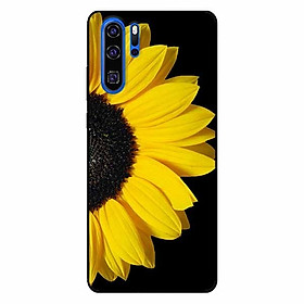 Ốp lưng in cho Huawei P30 Pro Hoa Hướng Dương Nền Đen