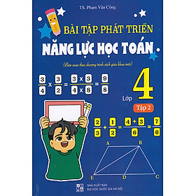 Sách - Bài tập phát triển năng lực học toán 4 tập 2 (Biên soạn theo chương trình sgk mới)
