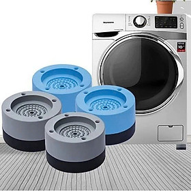 Đế chống rung máy giặt chân máy giặt chân bàn 4 miếng cao cấp, chống rung chống ồn chống trơn trượt (giao màu ngẫu nhiên) 
