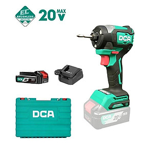MÁY SIẾT VÍT KHÔNG CHỔI THAN DÙNG PIN 20VMAX/2AH SẠC 2A DCA ADPL208ADM  - HÀNG CHÍNH HÃNG