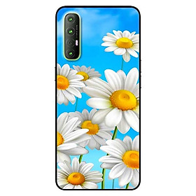 Ốp lưng dành cho Oppo Reno 3 Pro mẫu Hoa Trắng Trời Xanh