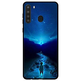 Ốp lưng dành cho Samsung Galaxy A21 mẫu Cậu Bé Lội Suối