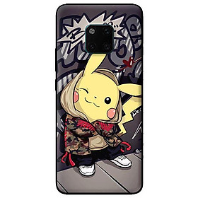 Ốp lưng in cho Huawei Mate 20 Pro mẫu Pikachu - Hàng chính hãng