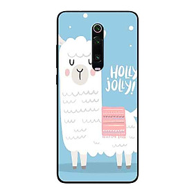 Ốp Lưng in cho Xiaomi Mi 9T Mẫu Cừu Nền Xanh - Hàng Chính Hãng