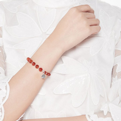 Vòng Tay Đá Mã Não Đỏ Mix Charm Ngọc Quý Gemstones VT37