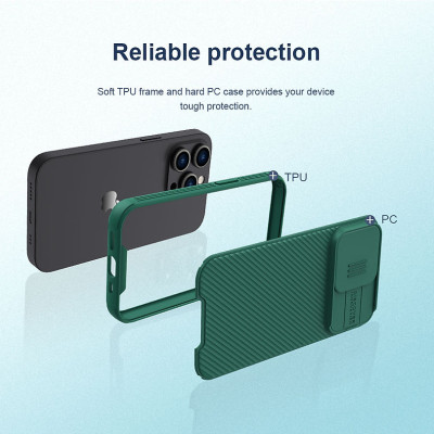 Ốp lưng bảo vệ Camera cho iPhone 14 Pro Max/ 14 Pro/ 14 Plus/ 14 hiệu Nillkin Camshield - hàng nhập khẩu