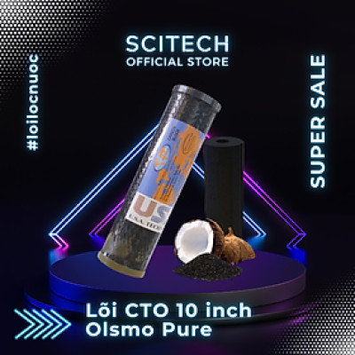 Lõi lọc nước số 3 CTO 10 inch Olsmo Pure by Scitech dùng trong máy lọc nước RO, bộ lọc thô - Hàng chính hãng