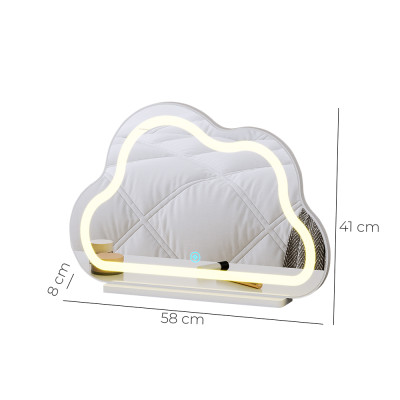 Gương đèn LED để bàn trang điểm hình đám mây xinh decor phòng thương hiệu IGA - GP403