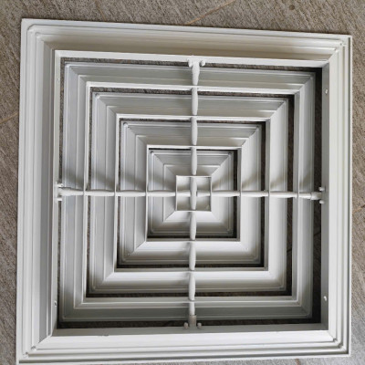 Cửa gió khuếch tán 350x350 nhôm sơn tĩnh điện, cửa gió cấp điều hòa âm trần