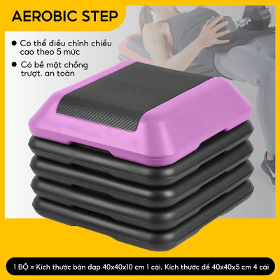 Bục tập step 40cm, bục tập erobic mini, bục tập gym mini tại nhà. Sỉ, làm phòng từ 5 bục