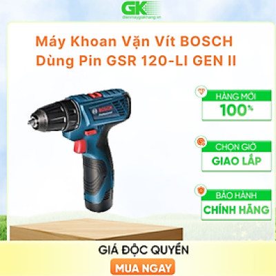 Máy khoan/ bắt vít dùng pin, GSR 120-LI GEN II BOSCH