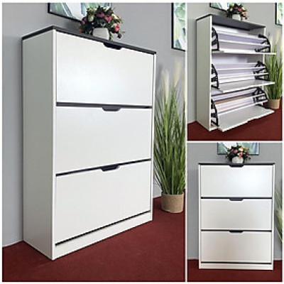 Tủ Giầy Thông Minh, Kệ Để Giầy Dép Gỗ Công Nghiệp MDF Cao Cấp Kích Thước 80x120x30 Cm