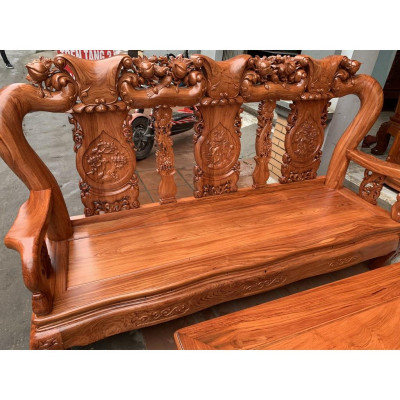 Bộ bàn ghế đồng kỵ minh quốc đào gỗ hương đá