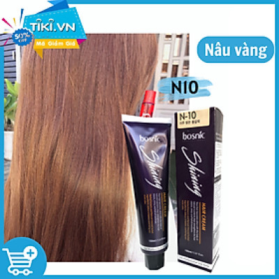 N10 (NÂU VÀNG SÁNG) - NHUỘM THẢO DƯỢC MÀU THỜI TRANG BOSNIC 150ML