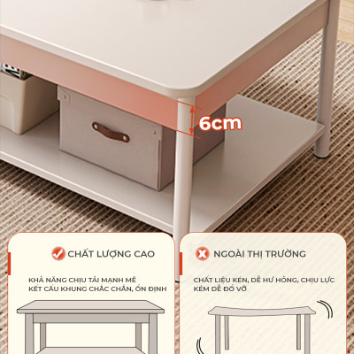 Bàn trà sofa 2 tầng phong cách minimalism thương hiệu IGA - GM137