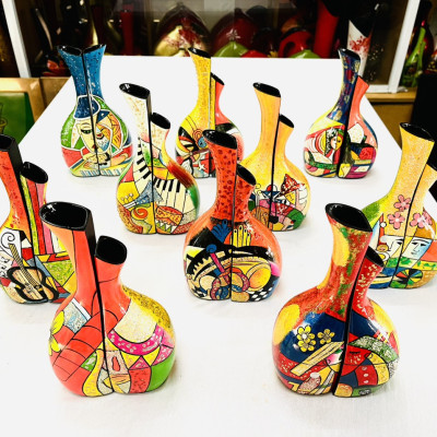 BÌnh hoa sơn mài - Bình đôi tình yêu sơn mài size 24x14 cm - Ý Nghĩa, Lạ mắt