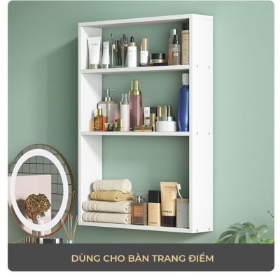 Kệ mỹ phẩm treo tường IGA gỗ mdf phủ melamin chống nước - GP331