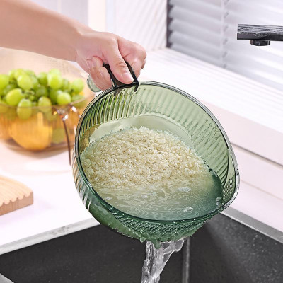[KoSuyTu] Ca, Gáo Có Lỗ Ráo Nước Bằng Nhựa Trong Suốt - Vo Gạo, Rửa Trái Cây, Lọc Cái... - Kích Thước 24x20x13cm