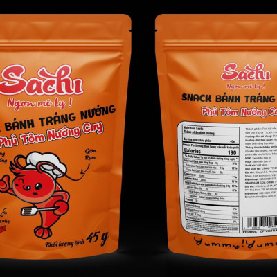 Bánh Tráng Nướng Vi Tôm Cay Sachi 45gram