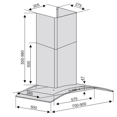 Máy hút mùi Lorca TA-2001C-70/90 - Hàng chính hãng
