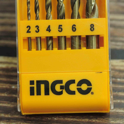 BỘ MŨI KHOAN SẮT 6 CÂY INGCO AKD1055 - HÀNG CHÍNH HÃNG