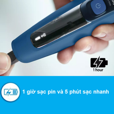 Máy cạo râu khô và ướt, thương hiệu cao cấp Philips Hà Lan S5466/03 Serial 5000 - HÀNG CHÍNH HÃNG